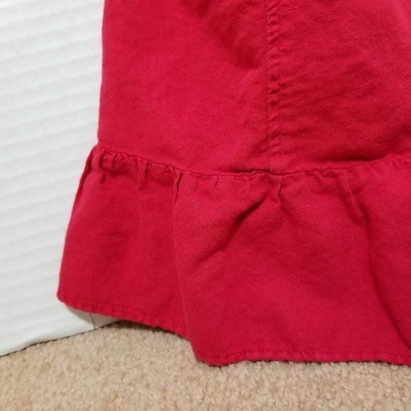 Zara dress Small button up front sleeveless peplum ruffle hem thick strap mini - Picture 5 of 12